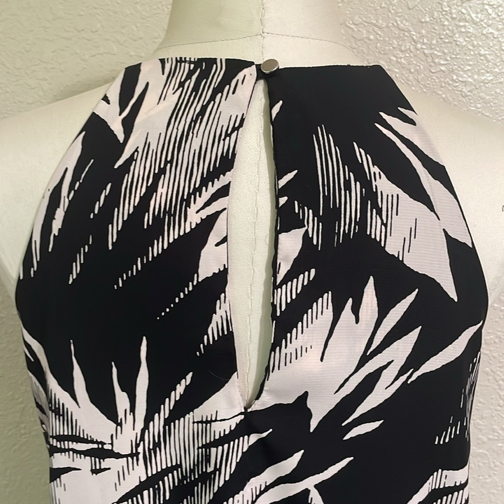 Tyche Black and White Patterned Halter Dress - Picture 3 of 9